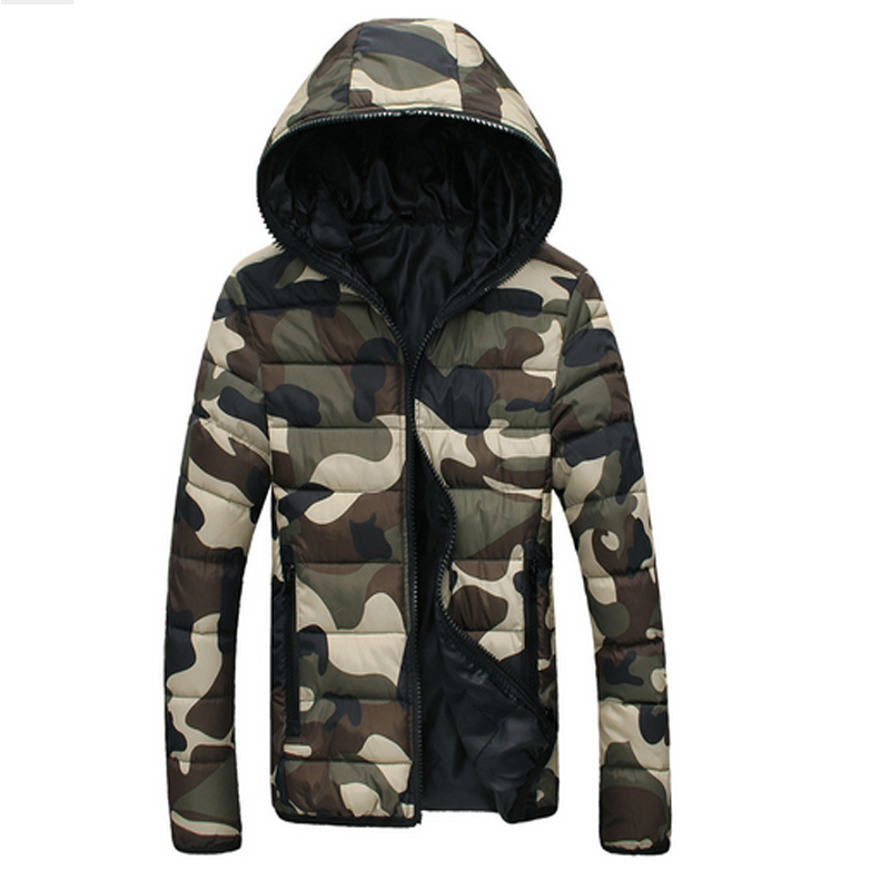 

Wholesale- Winter Jacket Men Camouflage Couple Parka Men Coat 2017 New Brand Clothing Men Winter Jacket Zipper Doudoune Homme Hiver Marque, Army green