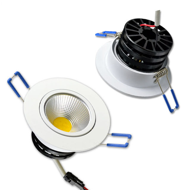 

LED Recessed Ceiling Lamp Dimmable 110V 220V with Driver Adjustable COB Down Light Spot Lampe 3W 5W 7W 10W 15W for Supermarket Hotel Kitchen