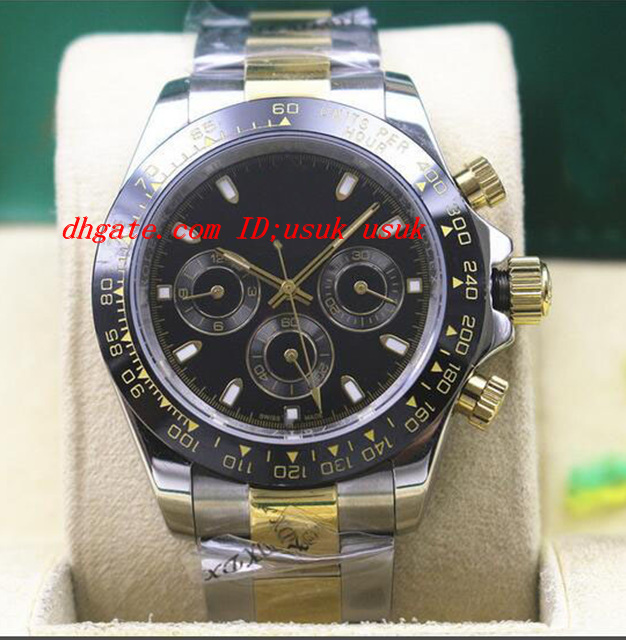 

Luxury Wristwatch 116523 Mens Steel & 18K Yellow Gold Black Index Dial 40MM CERAMIC Bezel Black Panda Dial Mechanical Watches New Arrival, Silver
