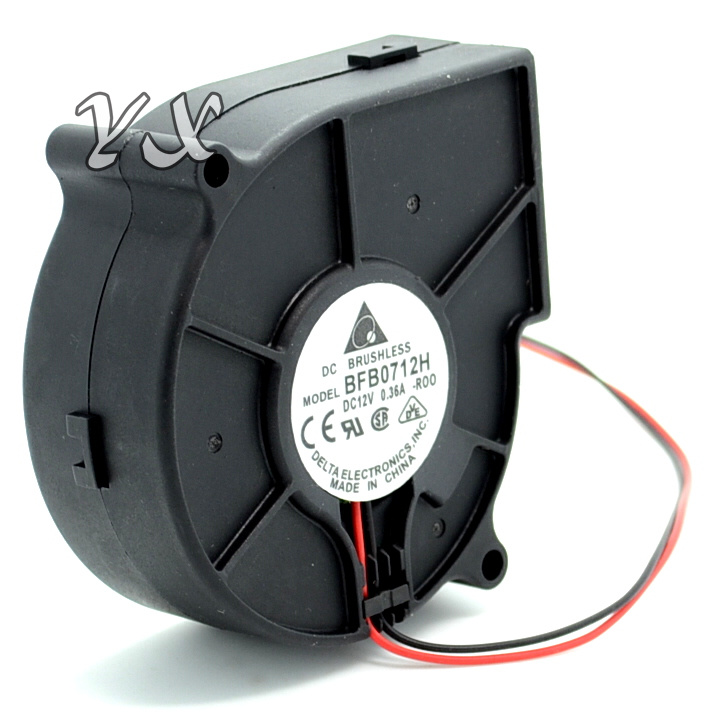 

new Delta BFB0712H 7530 12V 0.36A turbofan projector fan 75* 75*30mm