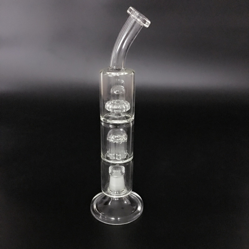

thick stable 11 inches tall vapexhale hydratube 2 percs with glass stand for evo vaporizer glass bong gb347