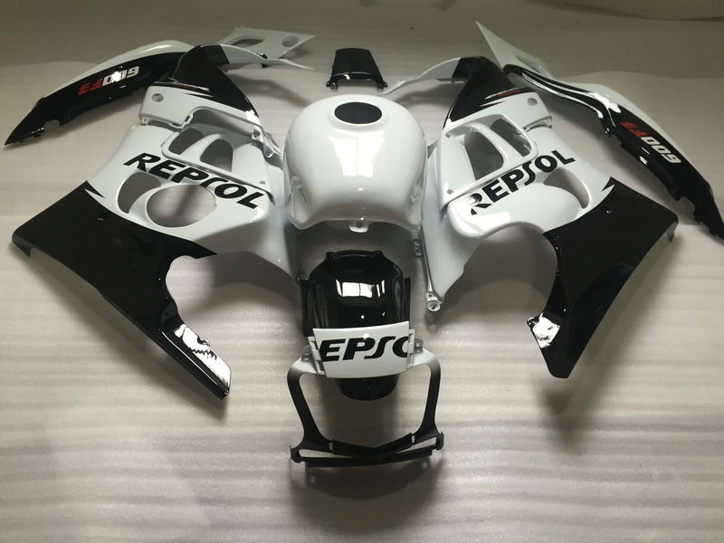 

Free 7 gifts fairing kit for Honda CBR600F3 97 98 white black fairings set CBR600 F3 1997 1998 OT31, Same as picture