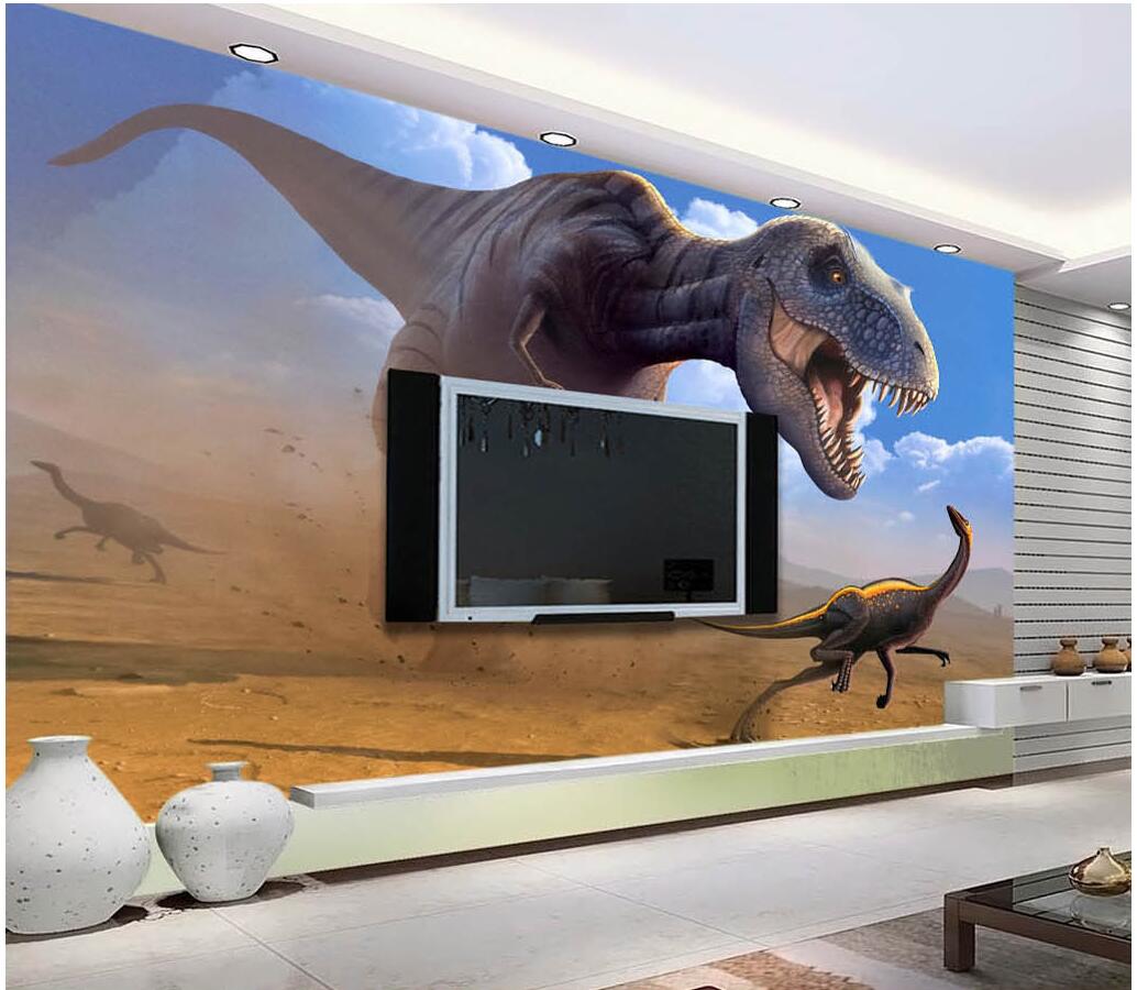 

3d room wallpaper custom photo mural Cool ancient dinosaurs painting background living room decor 3d wall murals wallpaper for walls 3 d, Non-woven
