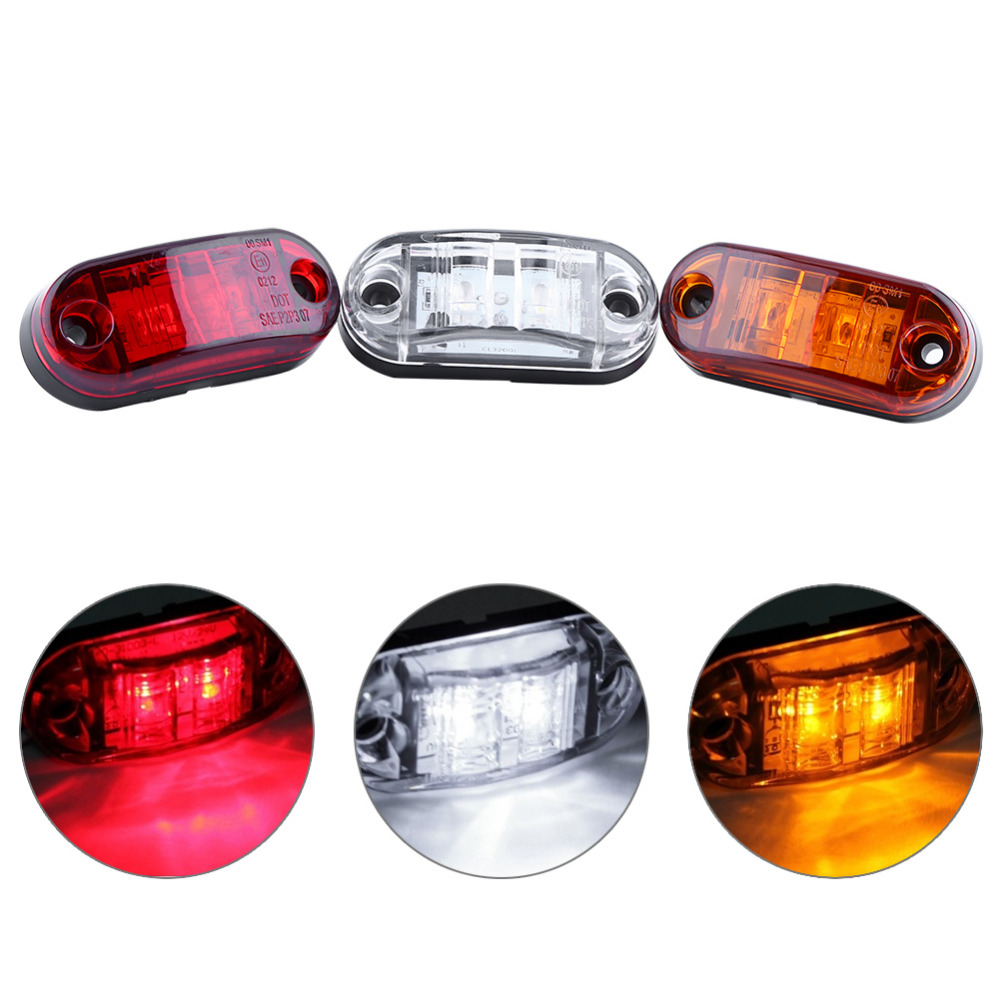 10x 2 LED ámbar aclaramiento Side Marker Light para remolque camión camión van 12V 24 V