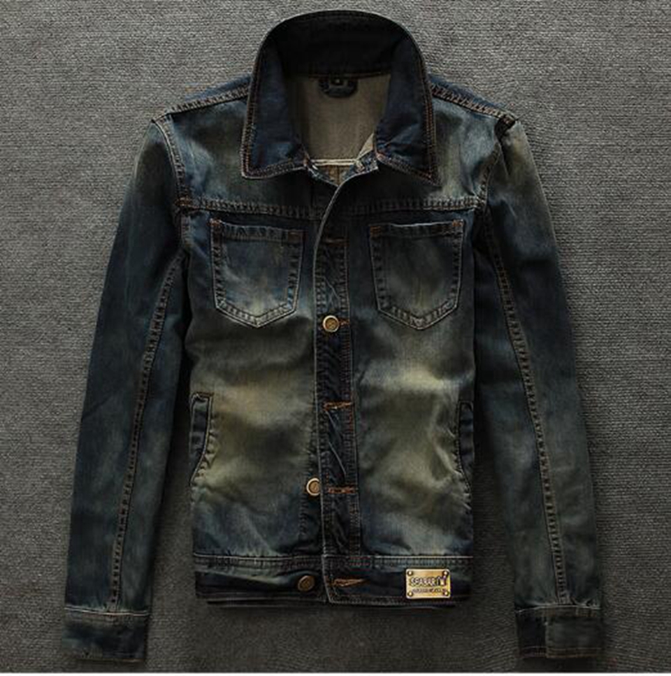 Nouvelle livraison gratuite !!! Décoration en métal SeaBar Marque de vêtements pour hommes Casual Denim Jacket Top Popular Slim Denim Coat / S-XX