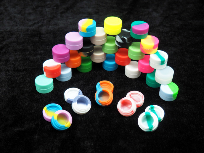 

200X Non-stick Concentrate Silicone Container 2ml Mini Round JarsE-cigarette Accessories Dab Wax Containers Storage