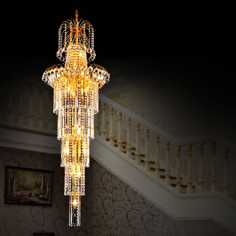 Luxury Chandeliers Lighting Crystal Lustre Foyer Lights Luxurious