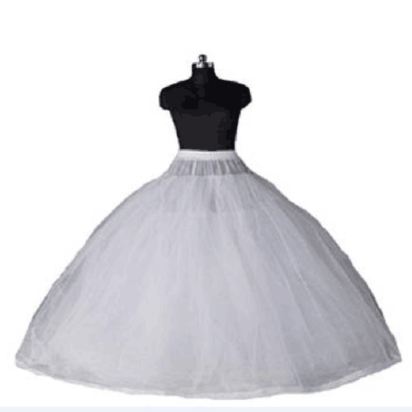 

2020 New Arrival Ball Gown 8 Layers Tulle Sexy Wedding Dresses Petticoats without Hoops Luxury Quinceanera Dresses Underskirt Long Crinoline, White