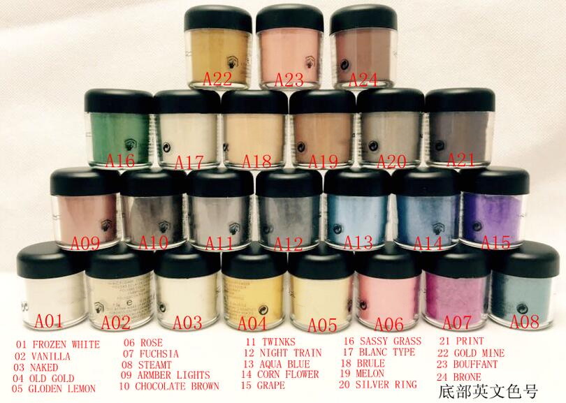 

24 PCS FREE SHIPPING good quality Lowest Best-Selling Newest product 7.5g pigment Eyeshadow English Name and number & gift, Multi