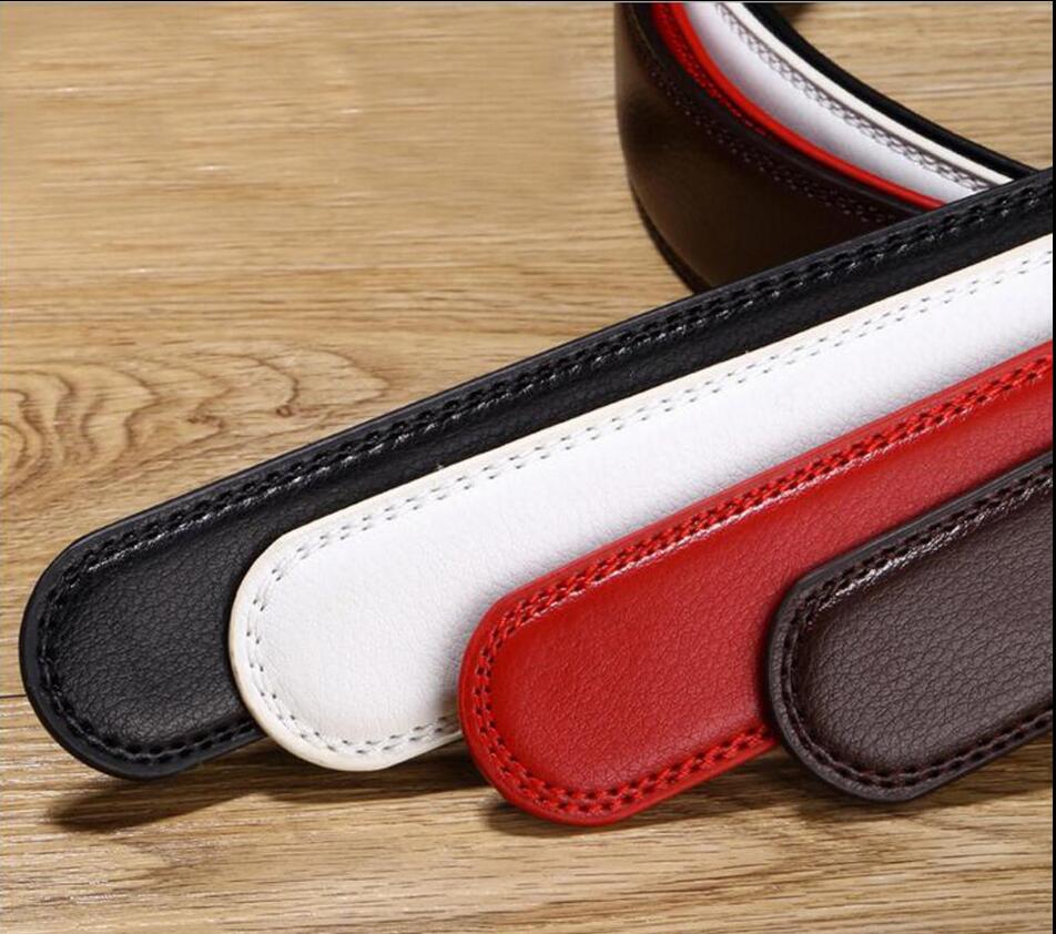 

5 color 3.5CM Men Genuine Leather Belt For Automatic Buckle Waist Strap Belt, Black;brown