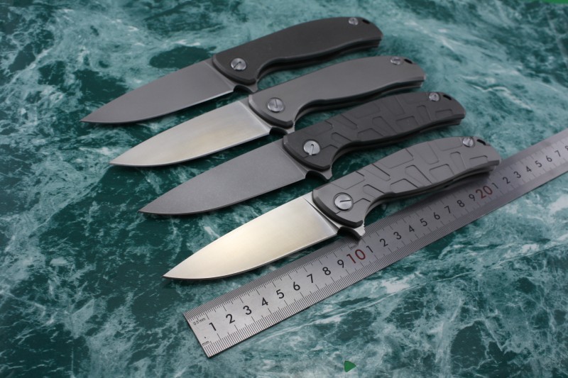 

DC Shirogorov F95 series Russian folding knife ball bearing washer system D2 stonewash/satin blade TC4 Titanium alloy handle