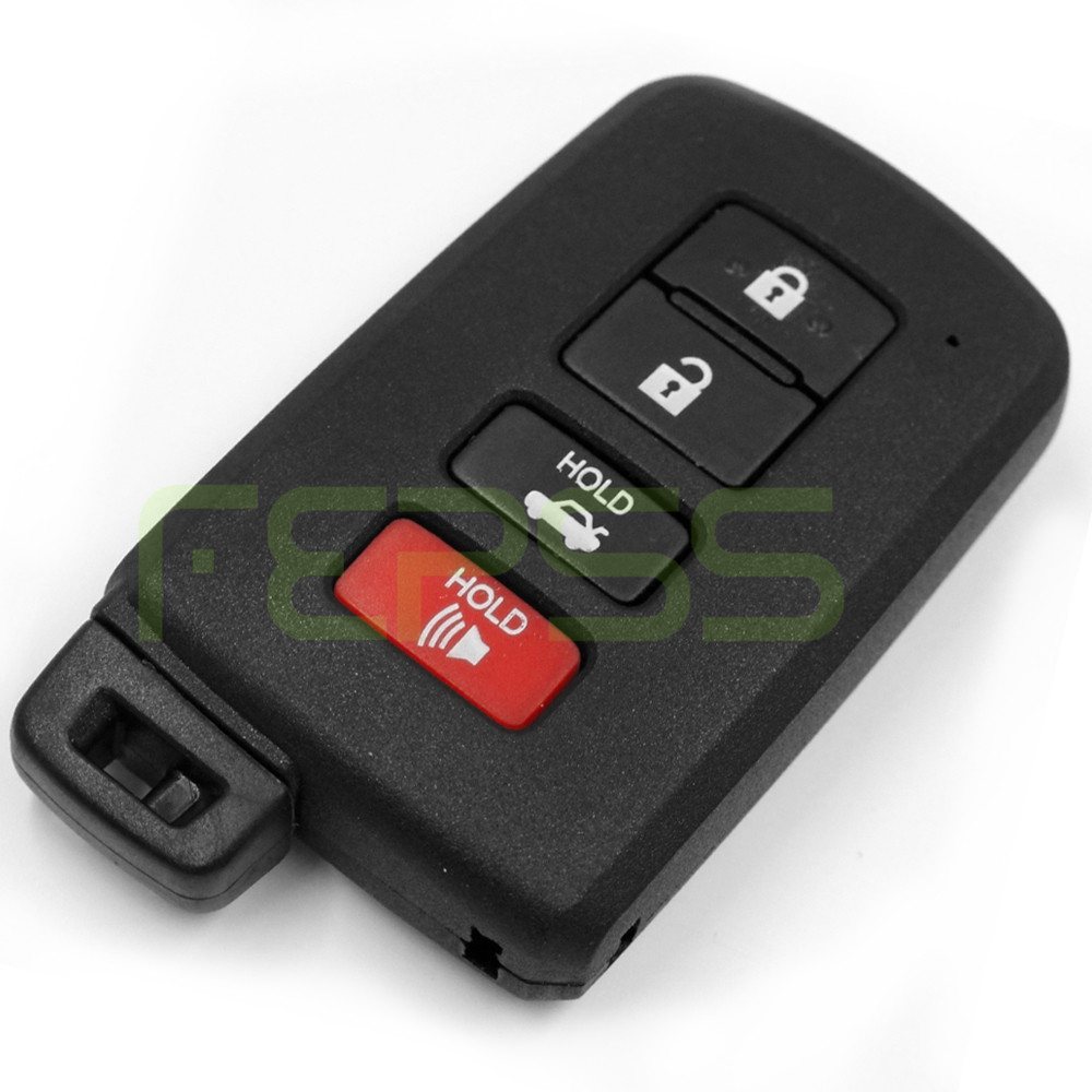 

New Smart Remote Key Shell Case Fob 4 Button for Toyota Camry Avalon RAV4, Black