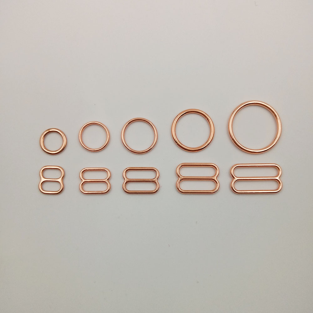 

Various size of bra rings and sliders 50 sets / lot in rose gold free shipping