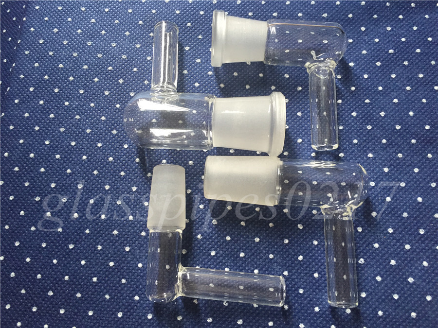 

hot sale 14mm 18mm Glass oil burner Vapor Whip Adapter Female or Male 90 Degree Large Hose for smoking