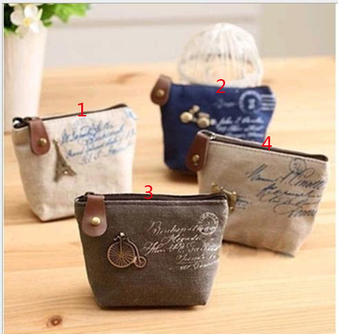 

2017 new Women's canvas bag Coin keychain keys wallet Purse change pocket holder organize cosmetic makeup Sorter E002