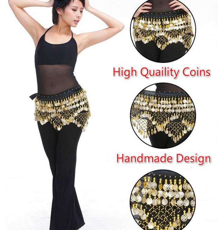 

Free EMS DHL 10pcs 320 Coins Handmade Belly Dance Belt Hip Scarf 338 Gold Coins Wrap Belt Skir, Mixed colors