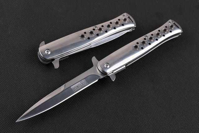 

Silver Tac Force Steel Tactical Folding Knife 5Cr13Mov 57HRC Camping Hunting Survival Pocket Military Utility Clasp EDC Tools Collection
