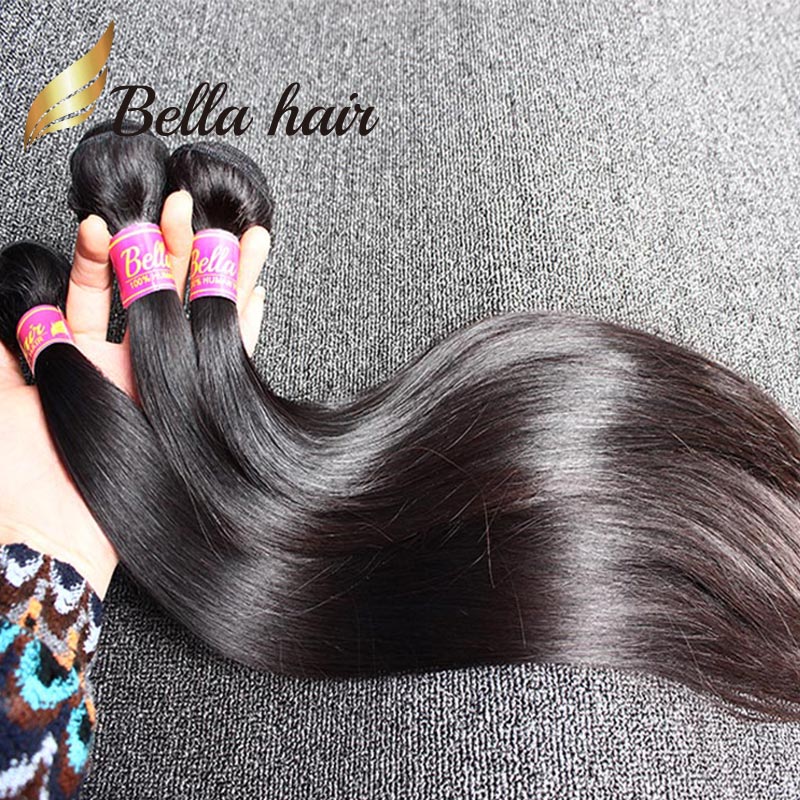 

Straight Peruvian Virgin Hair Weft 1 Bundle 8A Natural Black Unprocessed Remy Human Hair Extensions Sale Tiktok Selling, Natural color