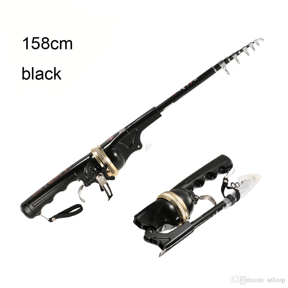 

Pole Combo Fiberglass Fishing Rod Reel Lure Fishing Spinning Rod Line 133/158cm Folding Telescopic Fishing Wholesale 2508081