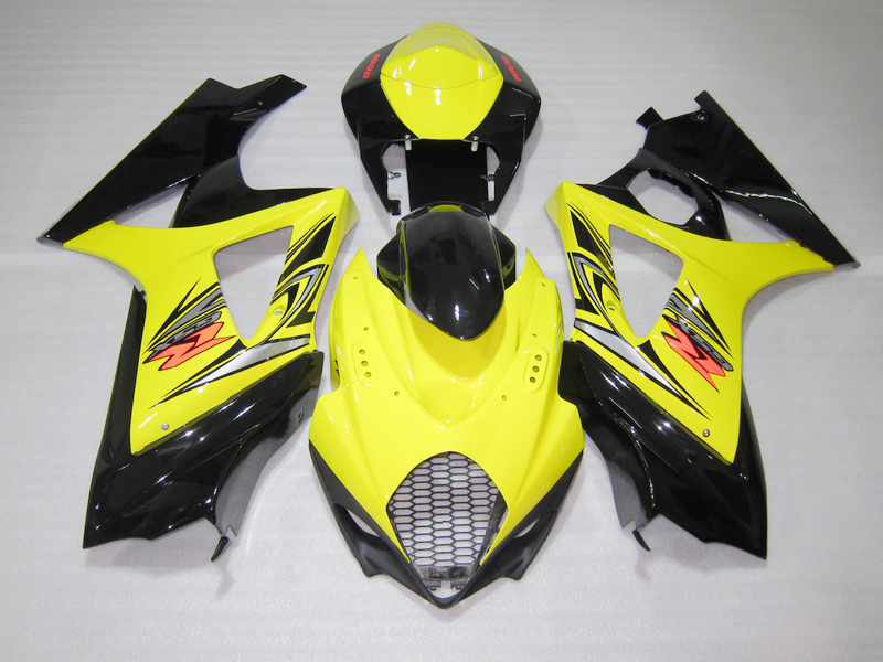 

Injection mold ABS plastic fairings for Suzuki GSXR1000 2005 2006 yellow black fairing kit GSXR1000 05 06 OT49, Same as picture
