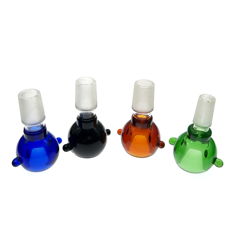 

Newest colorful thick male 14mm 18mm smoke glass bongs bowl for hookah water pipe smoking accessory