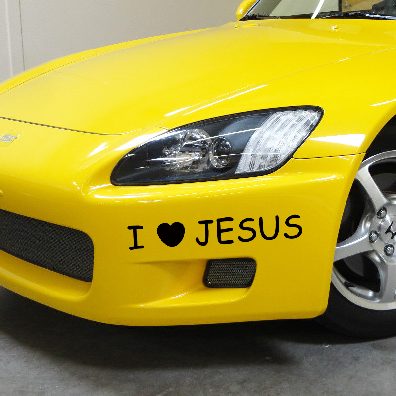 

Car Sticker Funny I Love Jesus Car Styling Vinyl Church God Christian Religious Faith Car Decal Jdm, Color