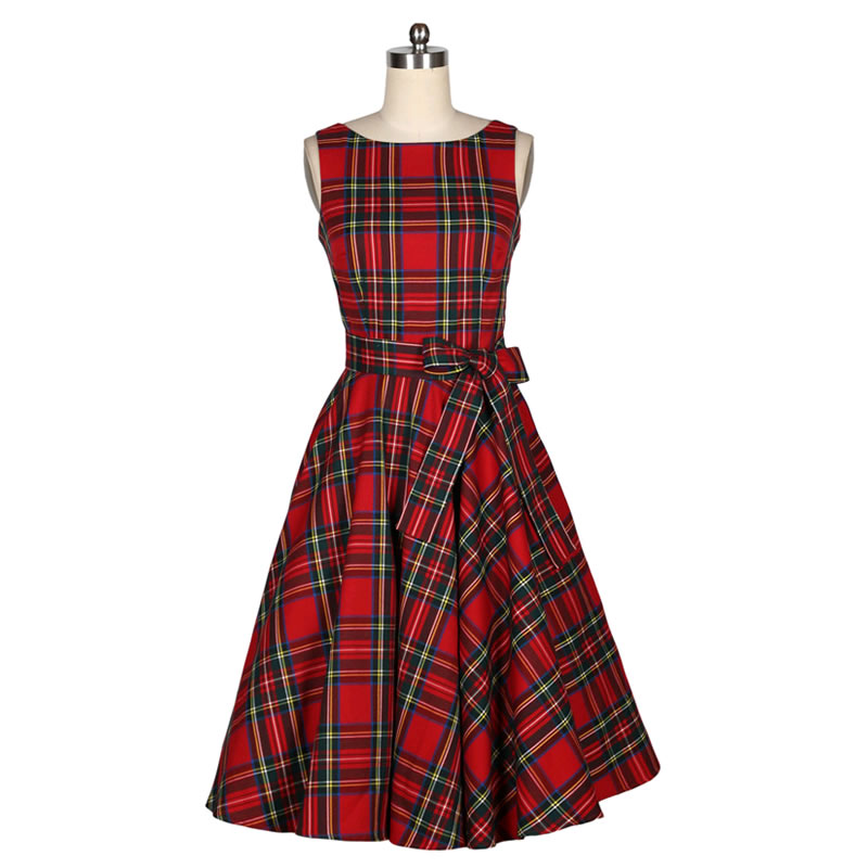 plaid dress womens