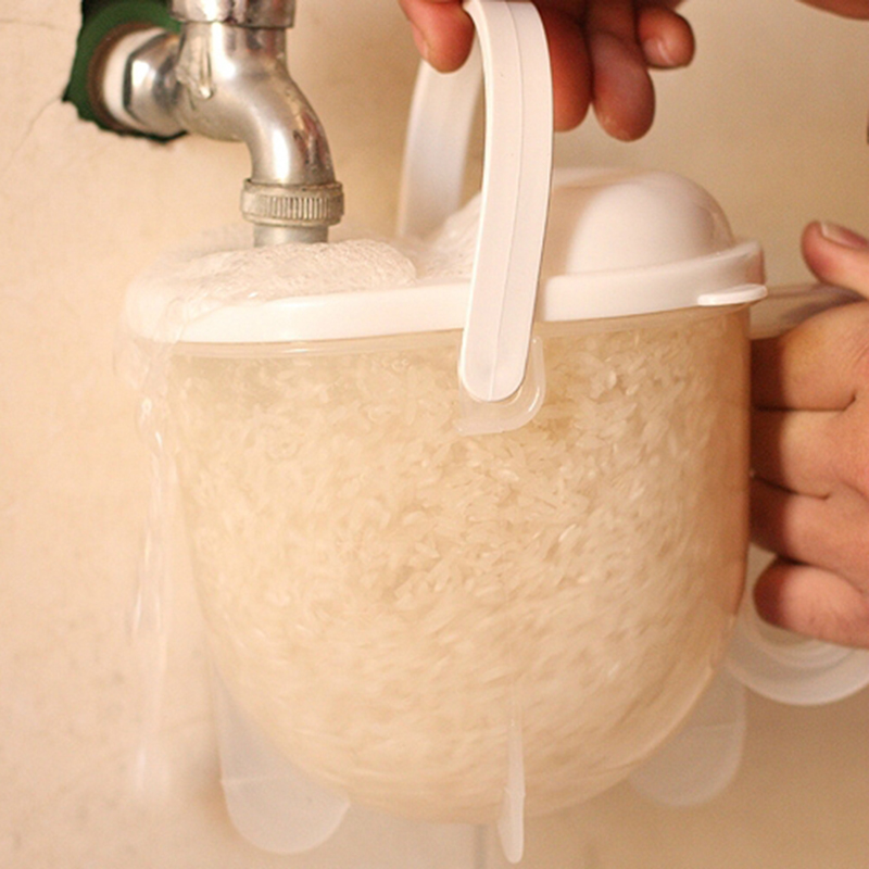 

Wholesale- DAY DAY FUN 2017 Kitchen Tools New Plastic Cleaning Rice Bean Sieve Hands-free rice cleaner can be used to wash rice, soybean