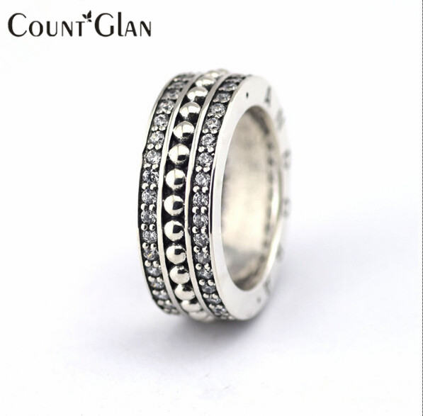 Compatible with European Jewelry Forever Brand Silver Rings With CZ Original 925 Sterling Silver Jewelry DIY Wholesale