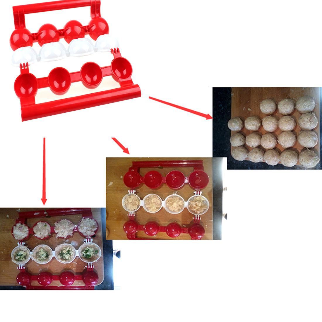 

Free shipping Newbie Meatballs Kitchen Homemade Stuffed Meatballs New Pro Maker Newbie Meatballs maker Stuffed Ball Maker