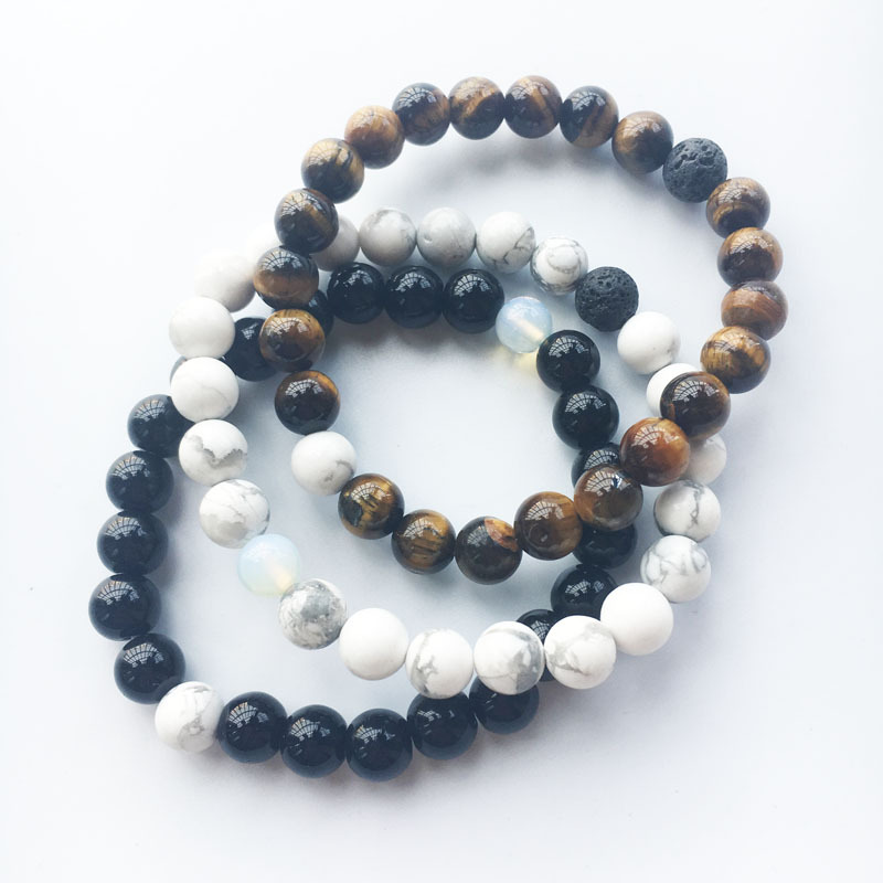 

New Energy Charm Bracelets Trendy Natural Stone Yoga Bracelet For Women Men Charm beaded Jewelry free shipping