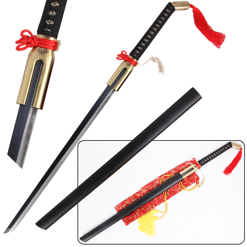 

Anime Bleach Sword Metal Home Decorative Urahara Kisuke Zanpakuto Benihime Swords Real Steel Blade Decoration -43 Inch Brand New Supply-Blunt