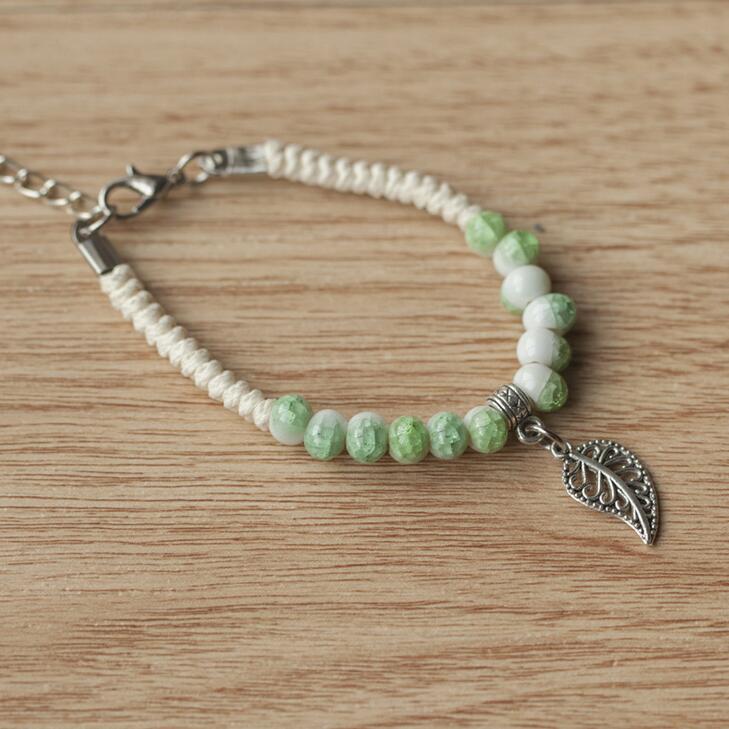 

New arrival Ceramic jewelry handmade braided bracelet FB518 mix order 20 pieces a lot Slap & Snap Bracelets