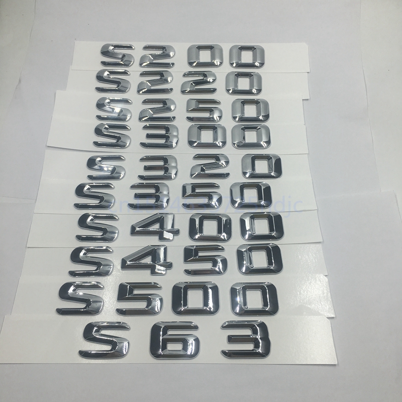 

For Mercedes Benz S Class S200 S220 S250 S300 S320 S350 S400 S420 S450 S500 S63 Rear Trunk Letters Emblem Badge Logo