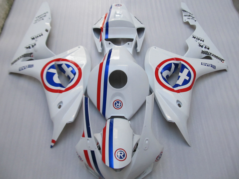 

Injection molding fairing kit for HONDA CBR1000RR 06 07 white blue fairings set CBR1000RR 2006 2007 OT03, Same as the picture shows