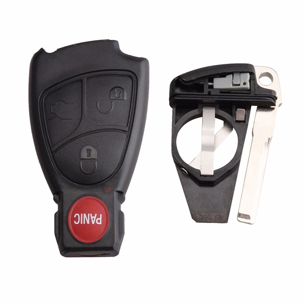 Pour Benz 4 Boutons À Distance Sans Clé Smart Key Case Shell Couverture Blank Lame Porte-Batterie