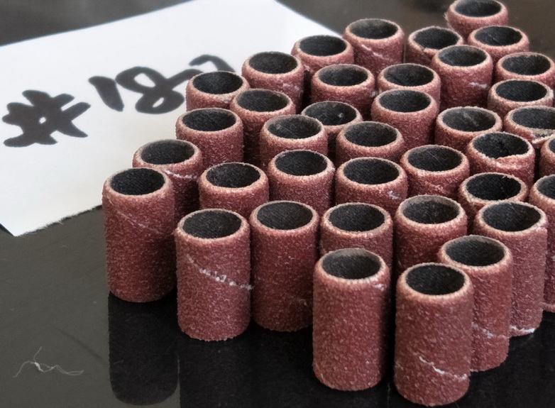 

Whole 500Pcs 180 Nail Files sanding bands for electric nail drill for professional manicure