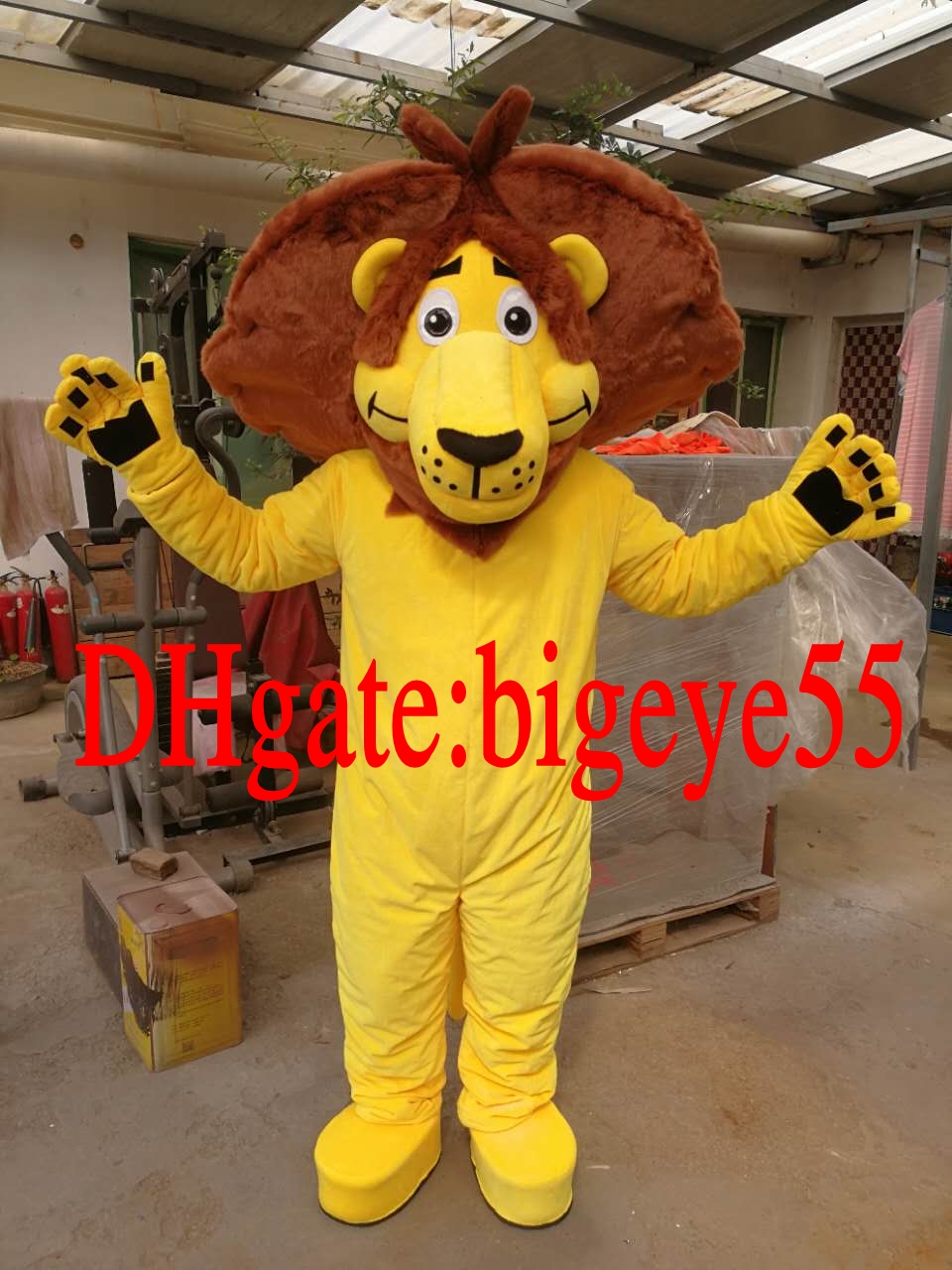

high quality real pictures deluxe lion mascot costume advertising mascotte adult size factory direct free, Brown