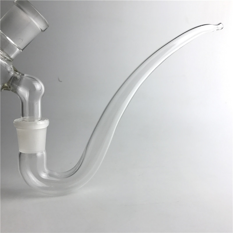 

J Hook Adapter Glass Bong Adapter Ash Catchers Smoking Pipes with 14mm 18mm Female Clear Thick Pyrex Glass Straw Curve Pipes