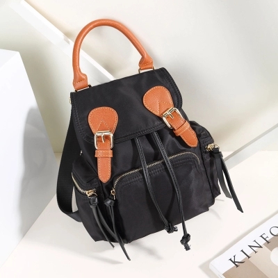 

Hot selling new arrival fashion design casual double shoulder backpacks large capacity student school bookbag rucksack daypack bag pack, Black