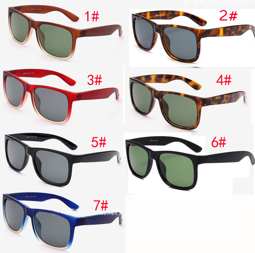 

new Brand beach Fashion outdoors glass sunglasses For Men and Women Sport unisex Sun glasses Black Frame Sunglasses 7color FREE SHIPPING