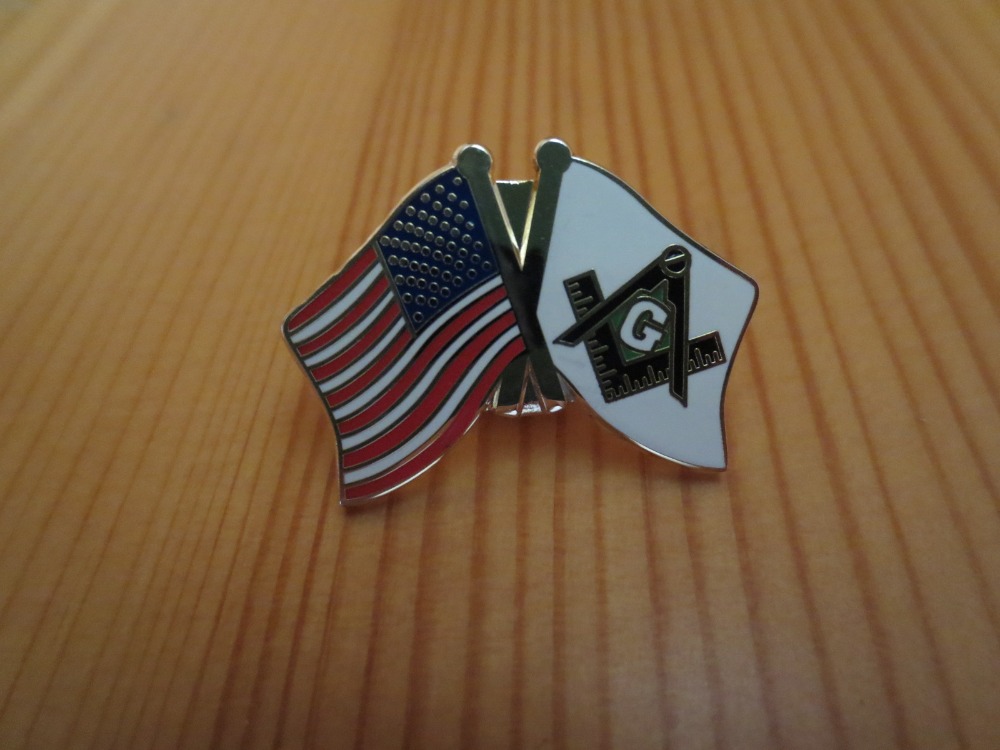 

Masonic Lapel Pins Badge Mason Freemason B39 USA and Mason Crossed Friendship