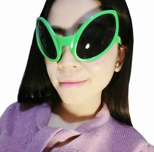 

Alien Shaped Sunglasses Halloween Funny Glasses Novelty Crazy Cosplay Costume Christmas Birthday Festival Decoration Party Props