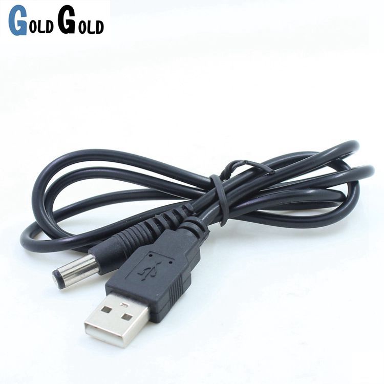 

USB Power Charging Cable 5.5mm*2.1mm USB TO DC 5.5*2.1mm Power Cable jack, Black
