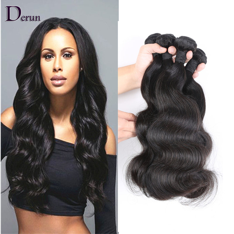 

Buy 3 Get 4! Body Wave Human Hair Extensions Brazilian Malaysian Indian Peruvian Hair Bundles Unprocessed Virgin Hair, Natural color