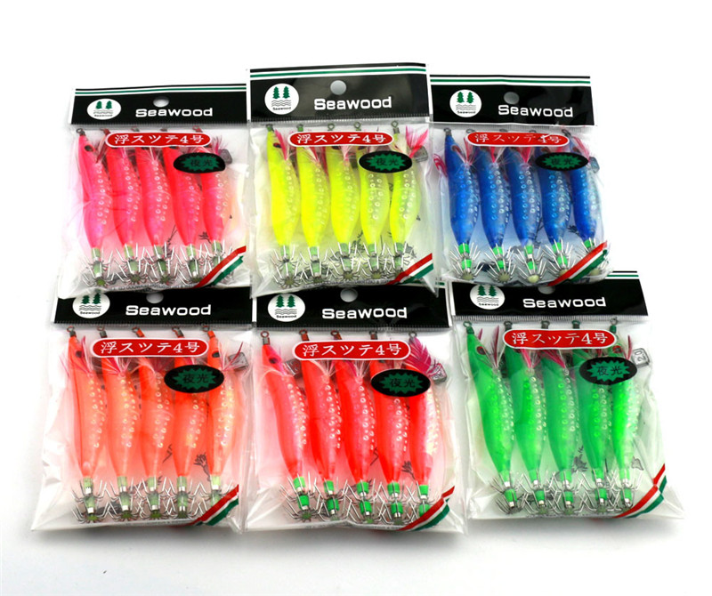 

Hot Luminous Squid Jigs Lure 9.1g 10cm Cuttlefish Octopus Bait Artificial Shrimp Prawn jigging lures