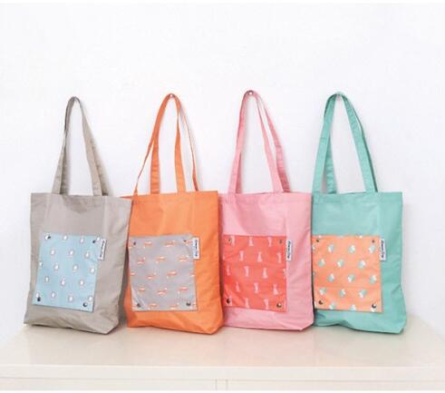 

High-capacity portable foldable shopping bag of environmental protection tourism must receive arrange bags, Green