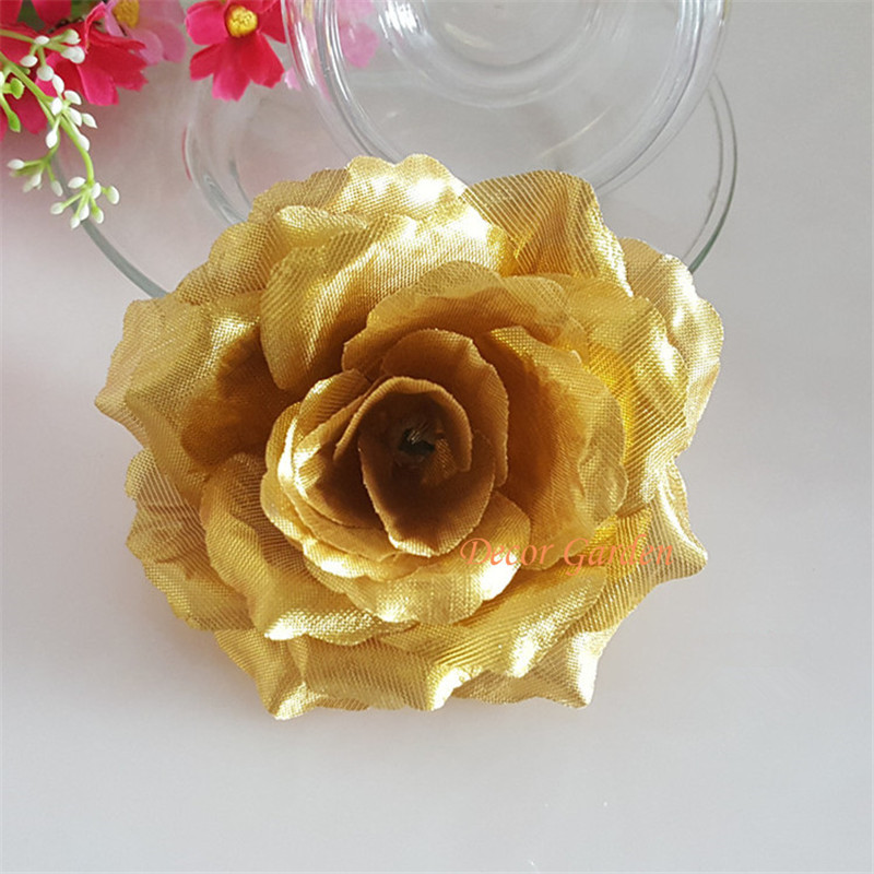 

20COLORS 10CM 300PCS Silk Rose Artificial Flower Head For DIY Wedding Flower Wall Arch Bouquet Stage Background Sencery Decoration Flowers, No16 orange
