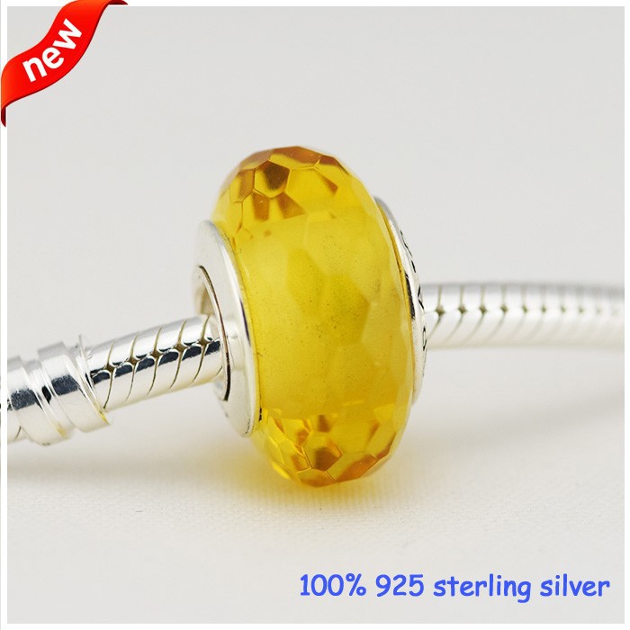 Fits Pandora Bracelets Golden Silver Beads Original 100% 925 Sterling Silver Charms DIY Wholesale-image-396760568