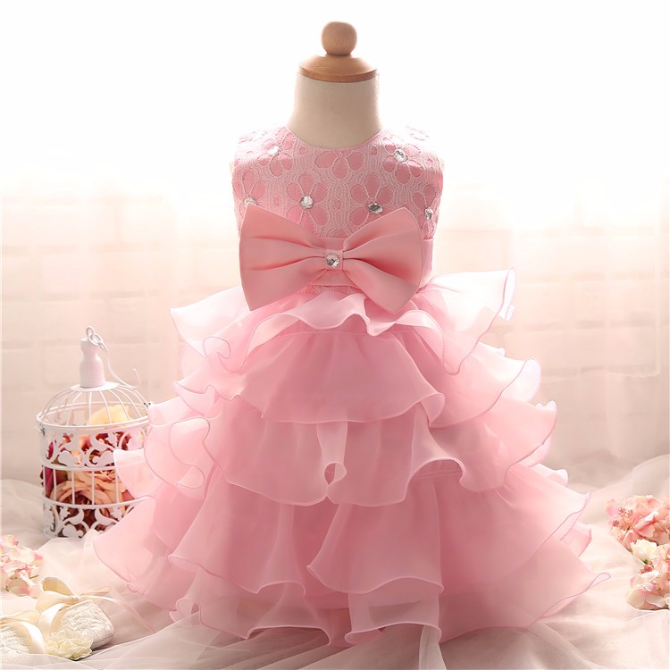 

2017 Baby Girl Clothes Princess Summer Girls Dresses For Pageant Wedding Party Pink Puffy Ball Gown Infant Baby Kids Clothing, Blue
